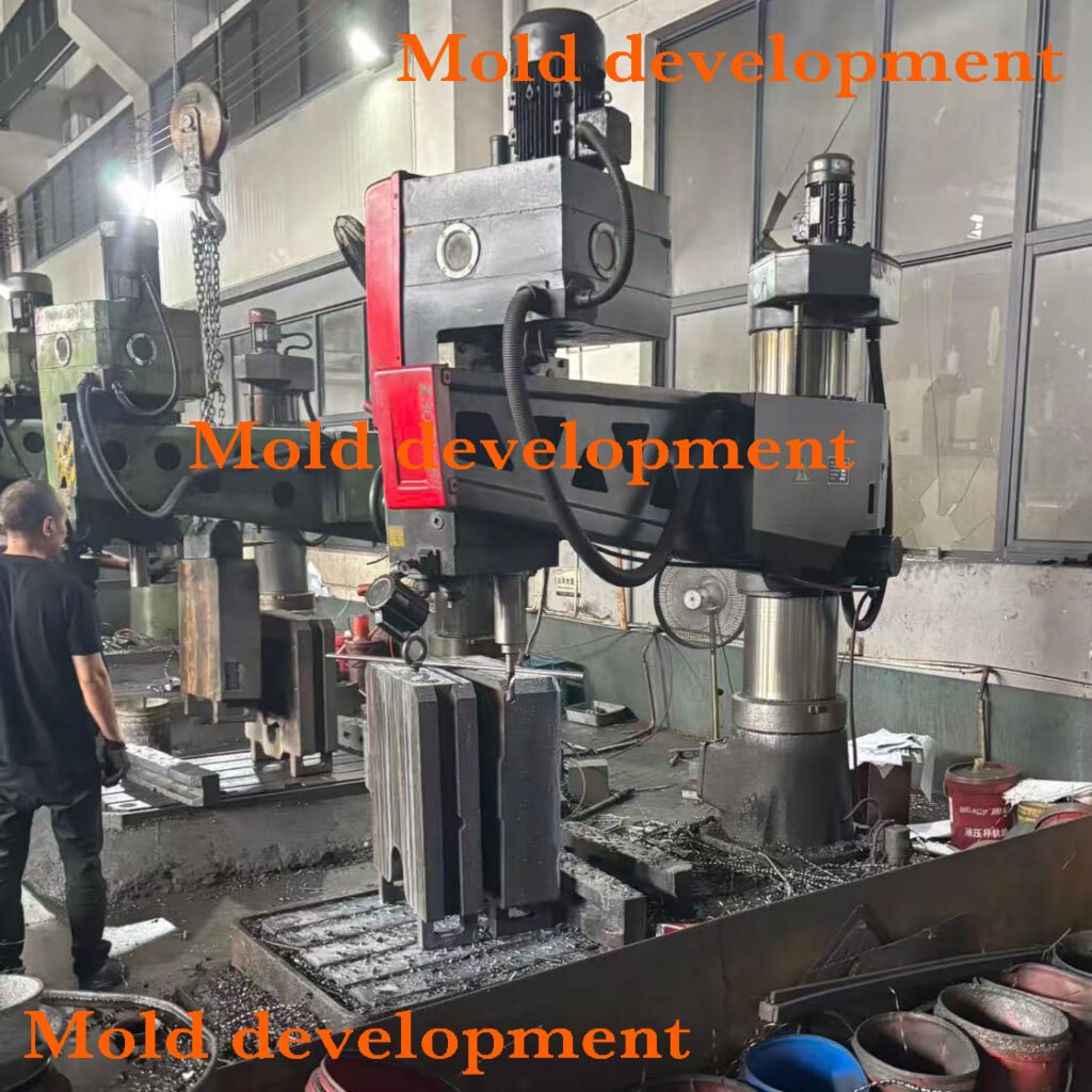 CNC drilling during die cast aluminum cookware mold development