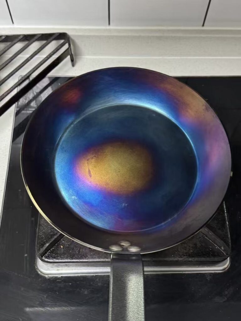 how to season a blue steel pan